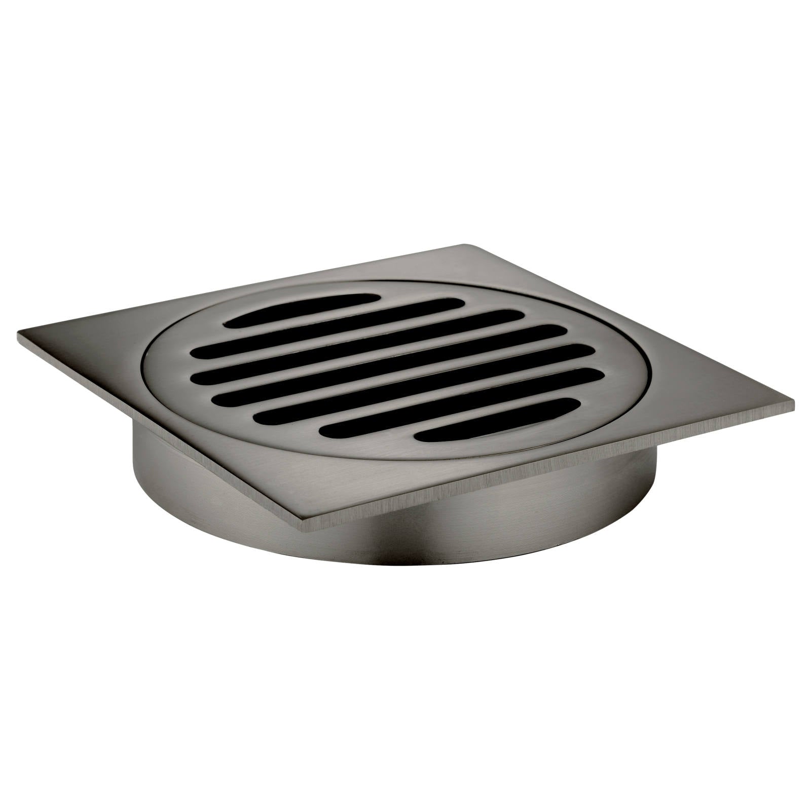Square Floor Grate Shower Drain, 100mm outlet, Shadow