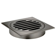 Square Floor Grate Shower Drain, 100mm outlet, Shadow