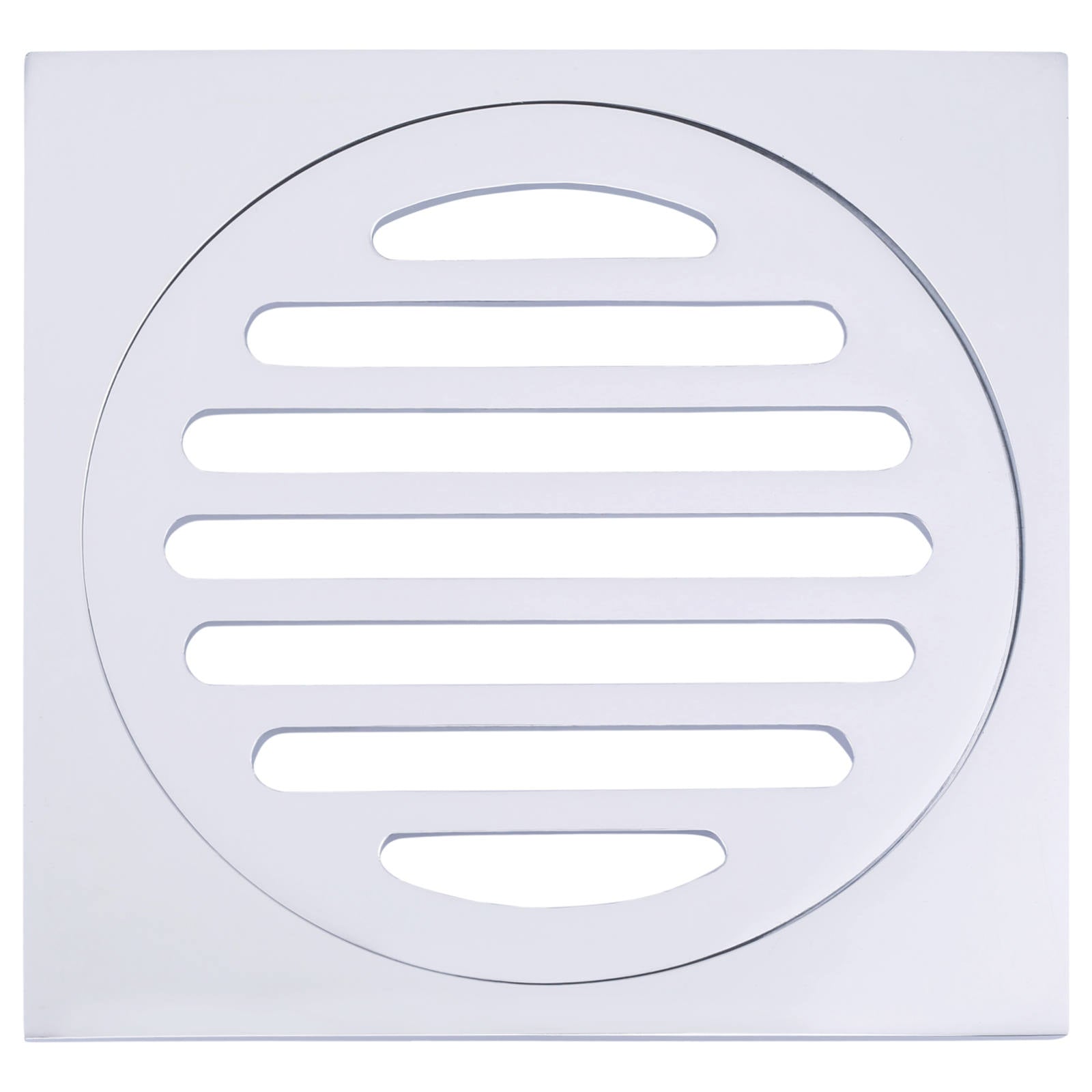 Square Floor Grate Shower Drain, 100mm outlet, Matte Black