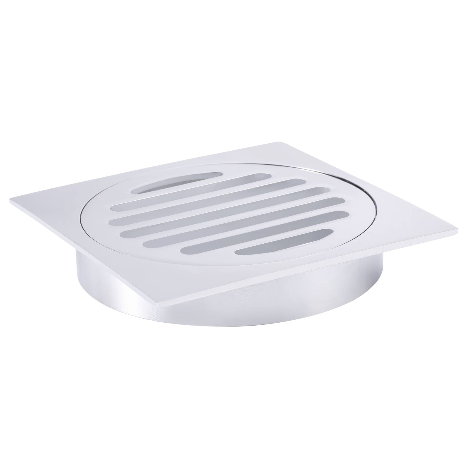 Square Floor Grate Shower Drain, 100mm outlet, Matte Black