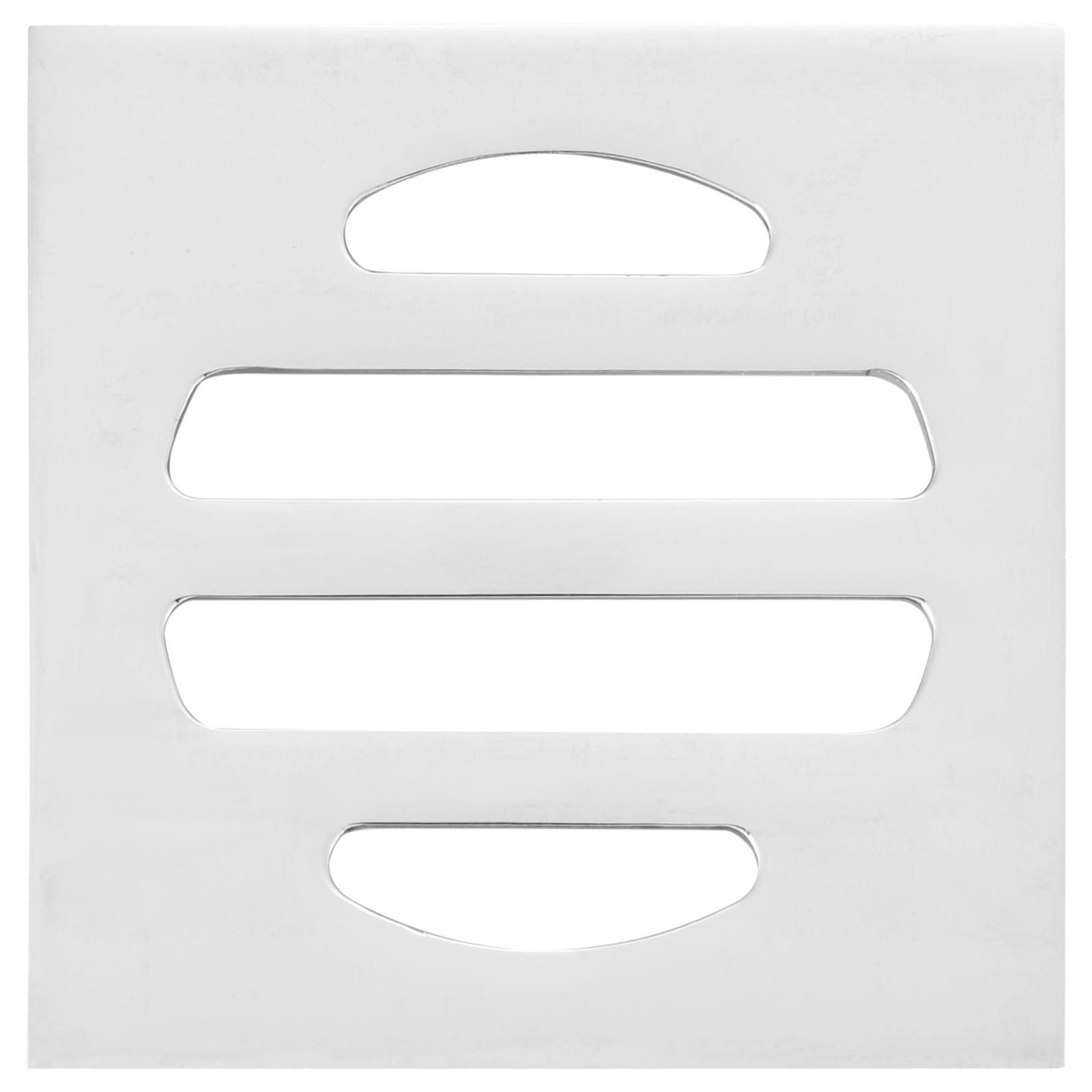 Square Floor Grate Shower Drain, 50mm outlet, Polished Chrome