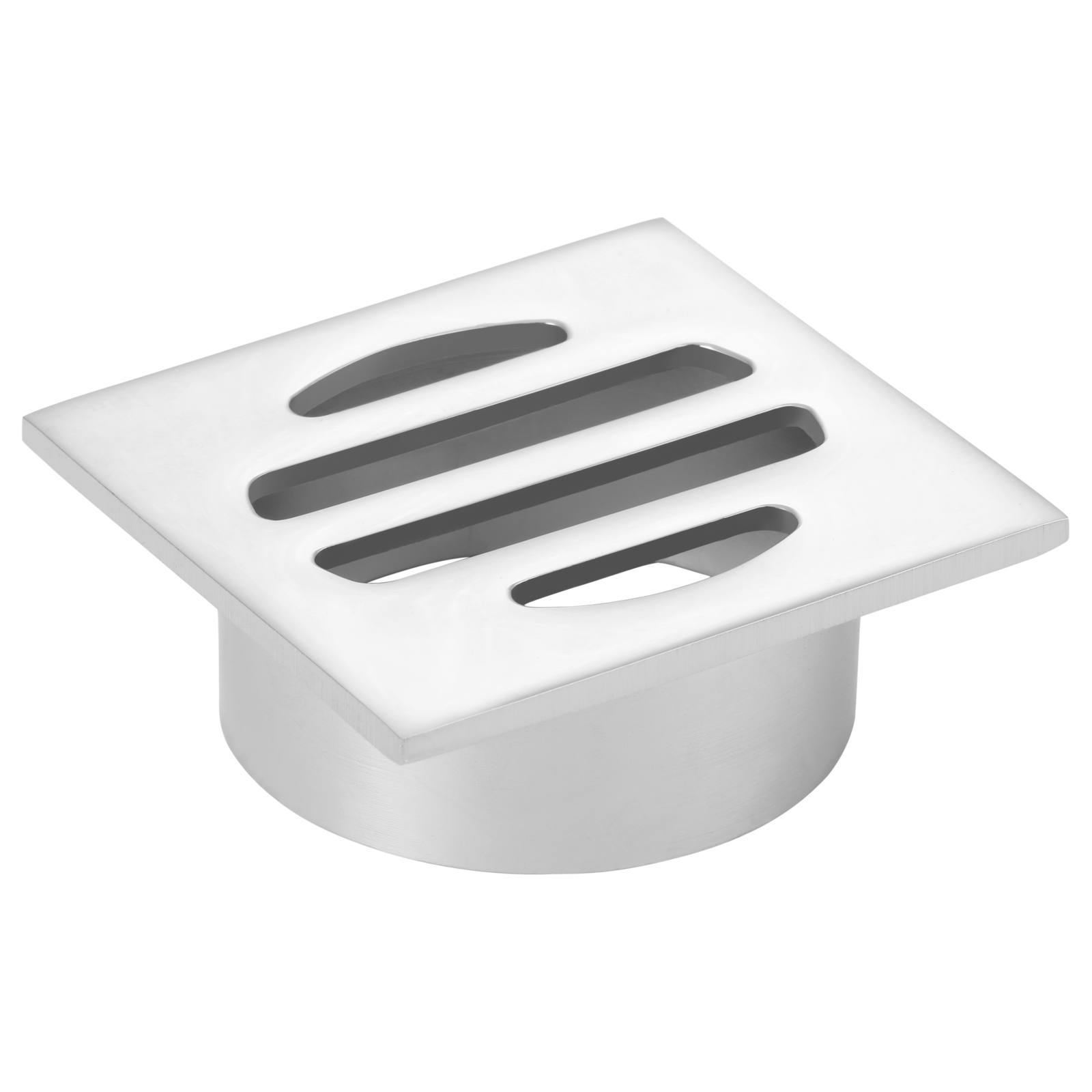 Square Floor Grate Shower Drain, 50mm outlet, Polished Chrome