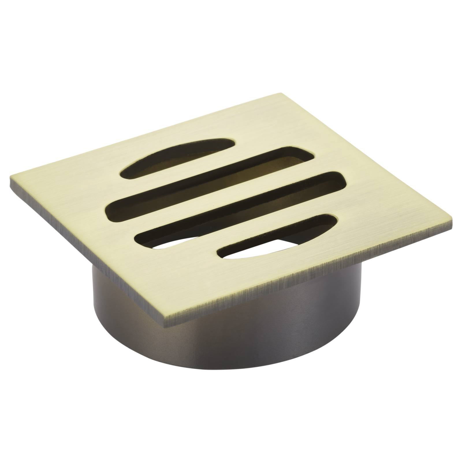 Square Floor Grate Shower Drain, 50mm outlet, PVD Tiger Bronze