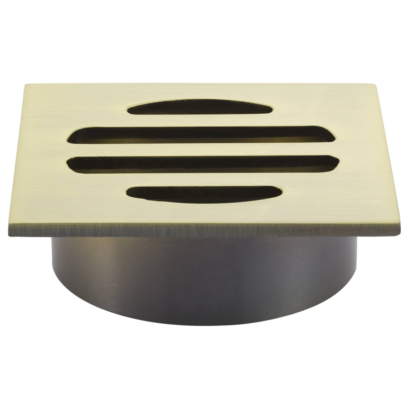 Square Floor Grate Shower Drain, 50mm outlet, PVD Tiger Bronze