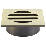 Square Floor Grate Shower Drain, 50mm outlet, PVD Tiger Bronze