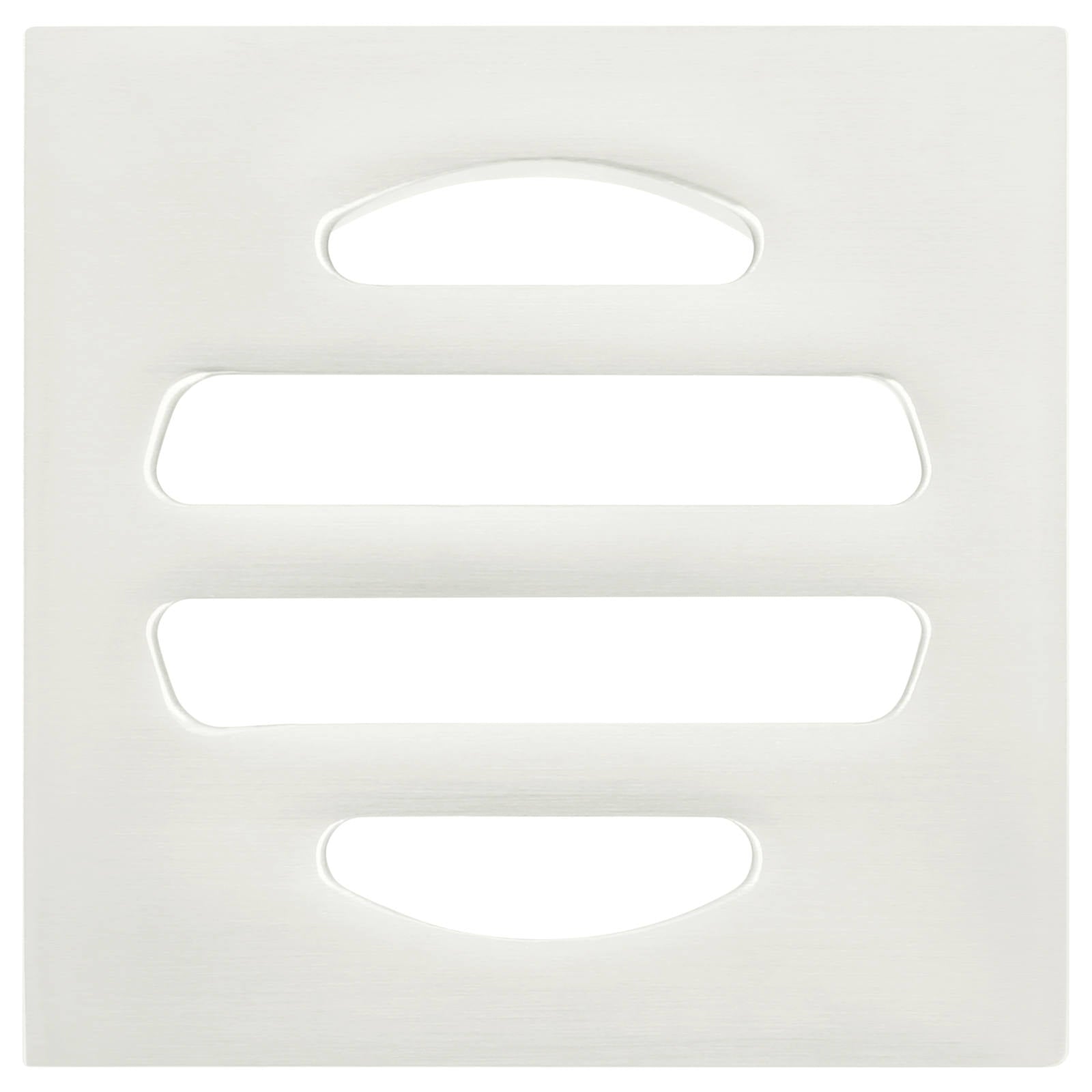 Square Floor Grate Shower Drain, 50mm outlet, PVD Brushed Nickel