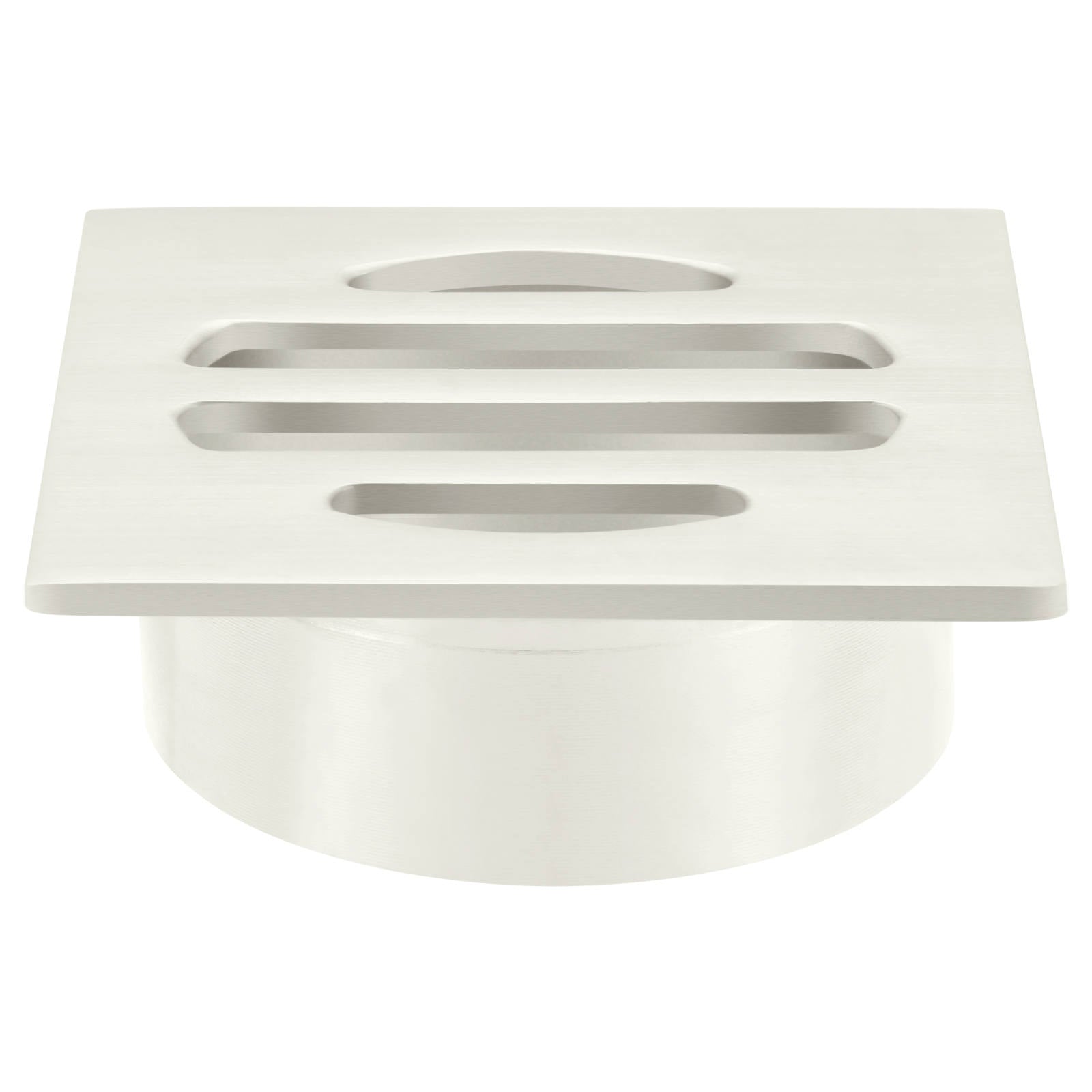Square Floor Grate Shower Drain, 50mm outlet, PVD Brushed Nickel