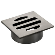 Square Floor Grate Shower Drain, 50mm outlet, Shadow