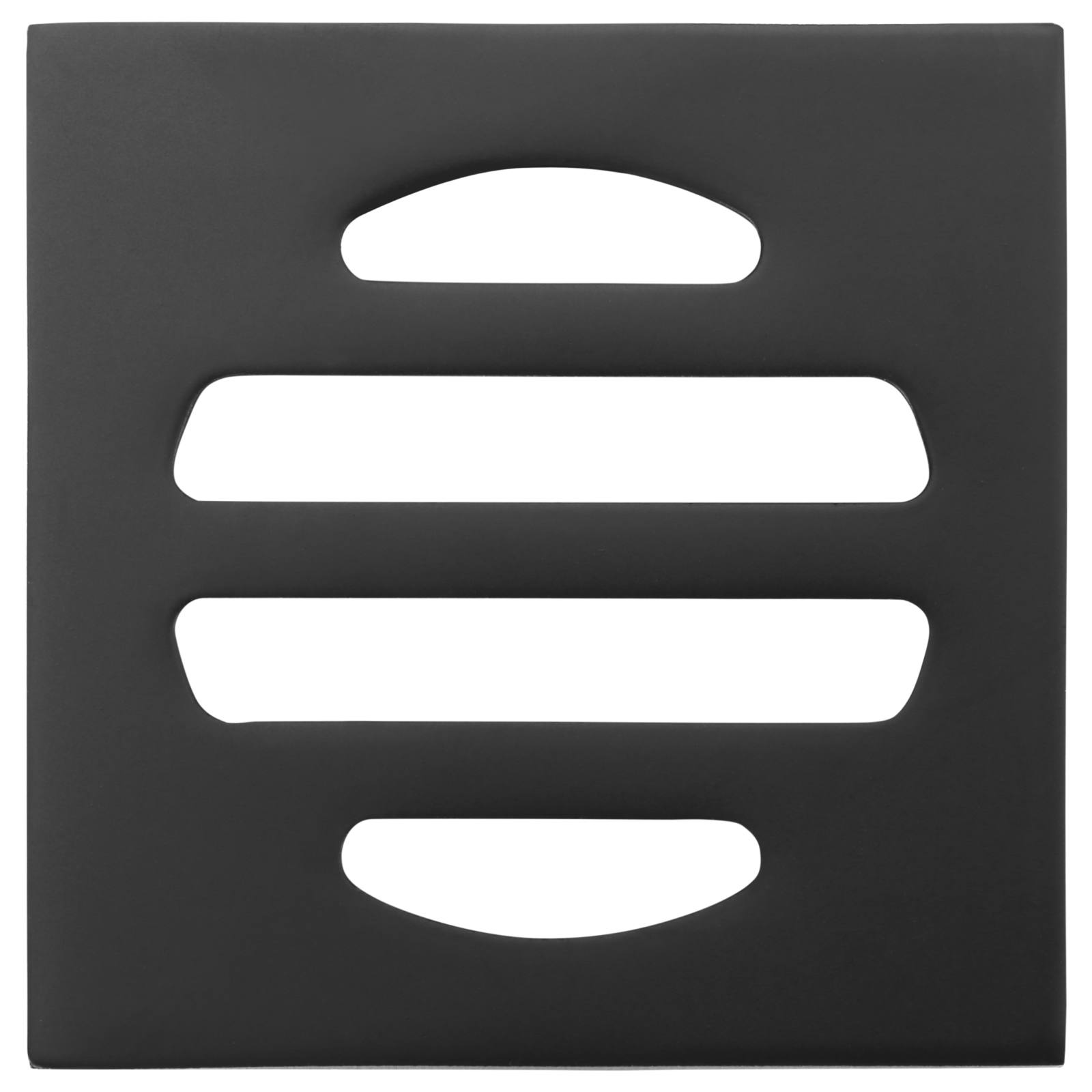 Square Floor Grate Shower Drain, 50mm outlet, Matte Black