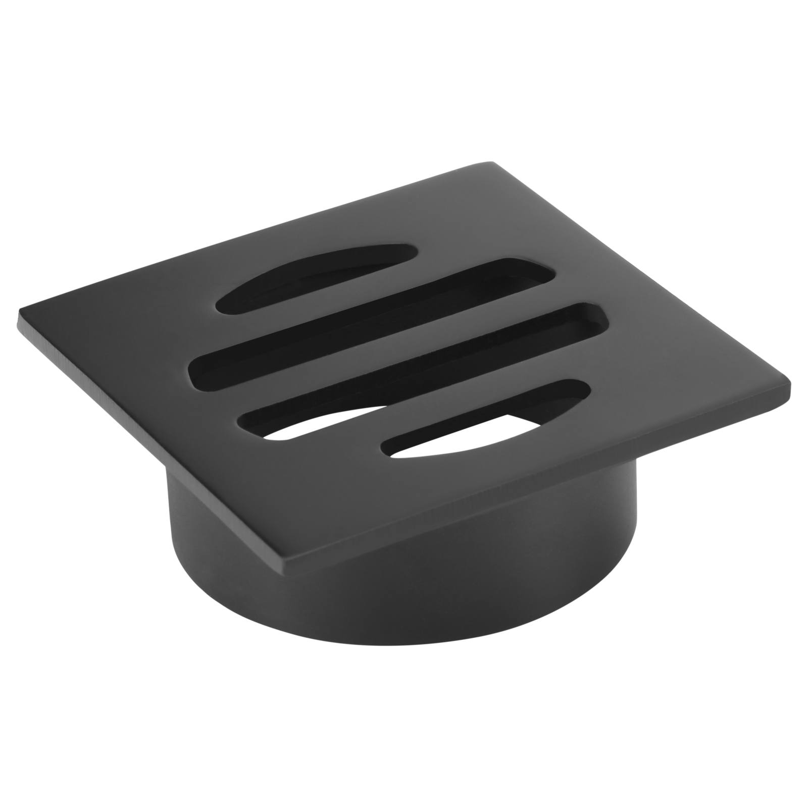 Square Floor Grate Shower Drain, 50mm outlet, Matte Black