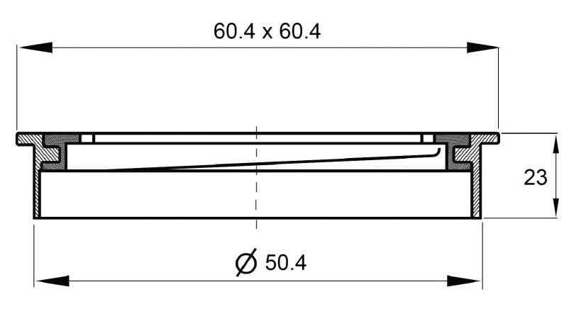 Square Floor Grate Shower Drain, 50mm outlet, Matte Black