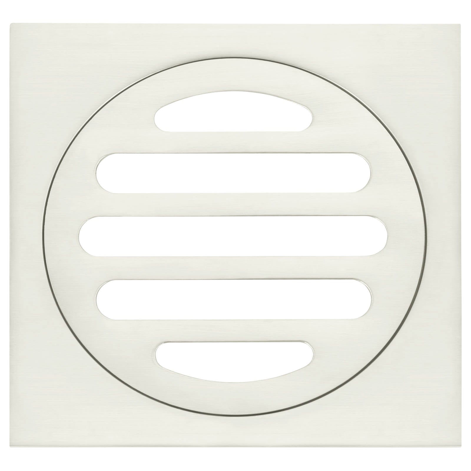 Square Floor Grate Shower Drain, 80mm outlet, PVD Brushed Nickel