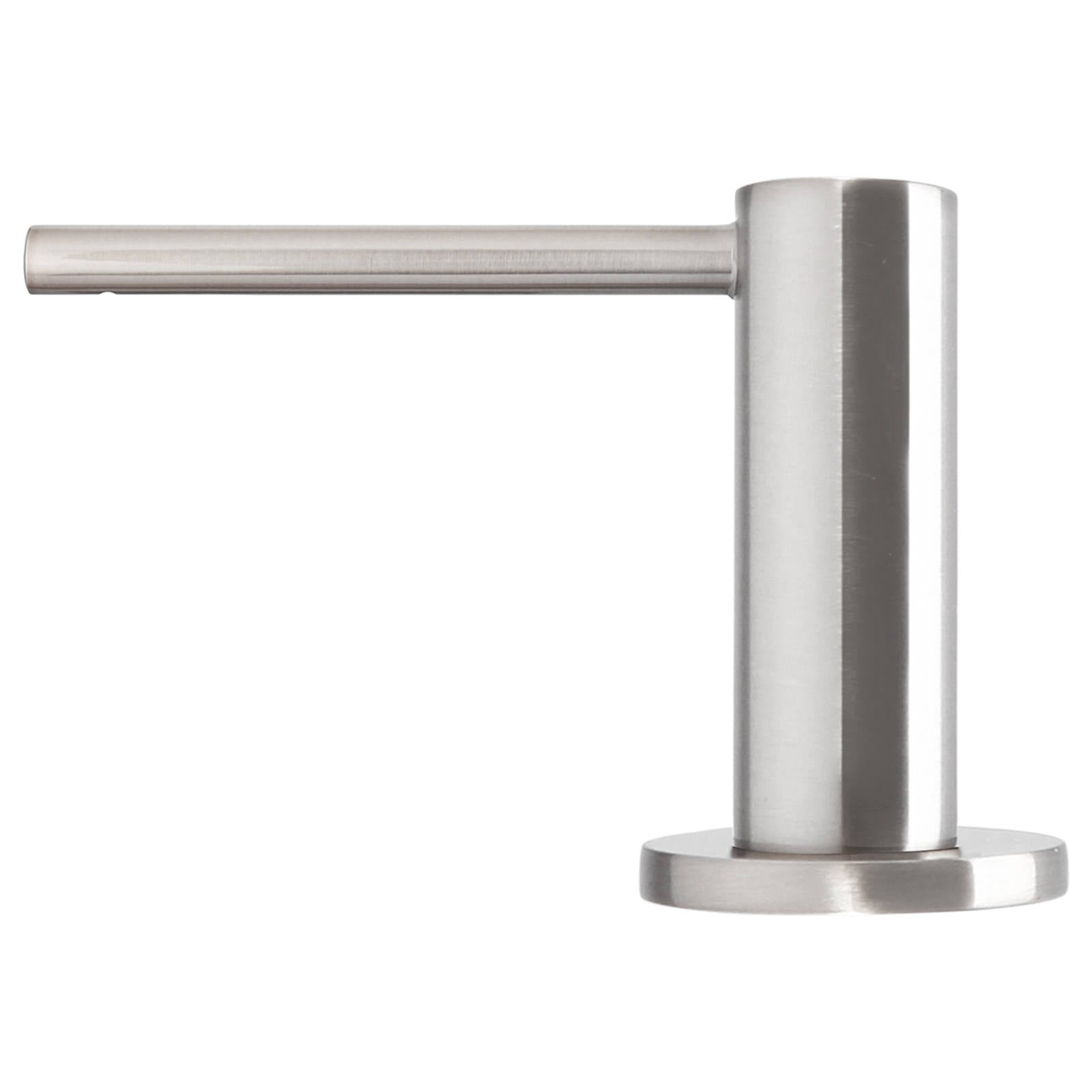 Round Soap Dispenser, PVD Brushed Nickel