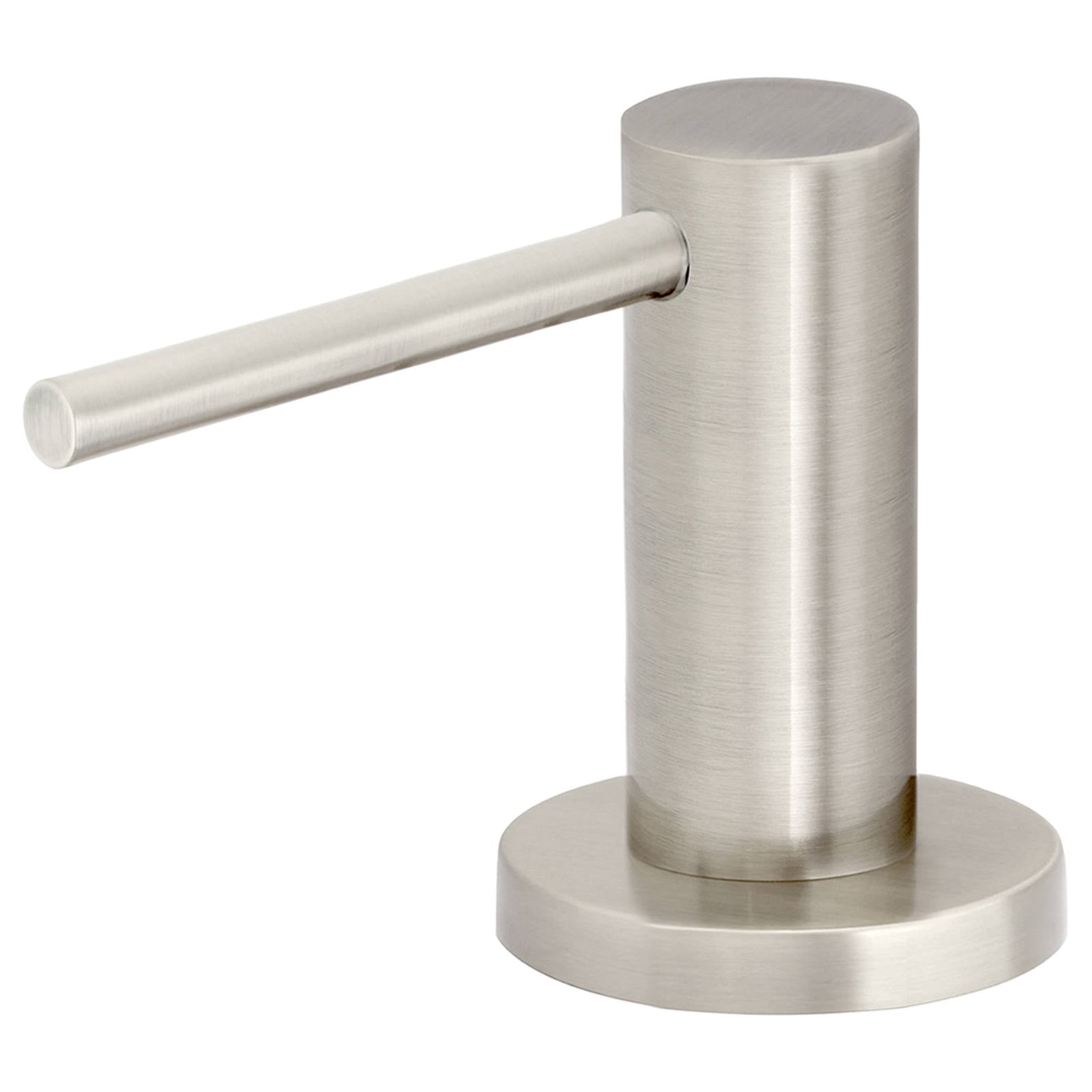 Round Soap Dispenser, PVD Brushed Nickel