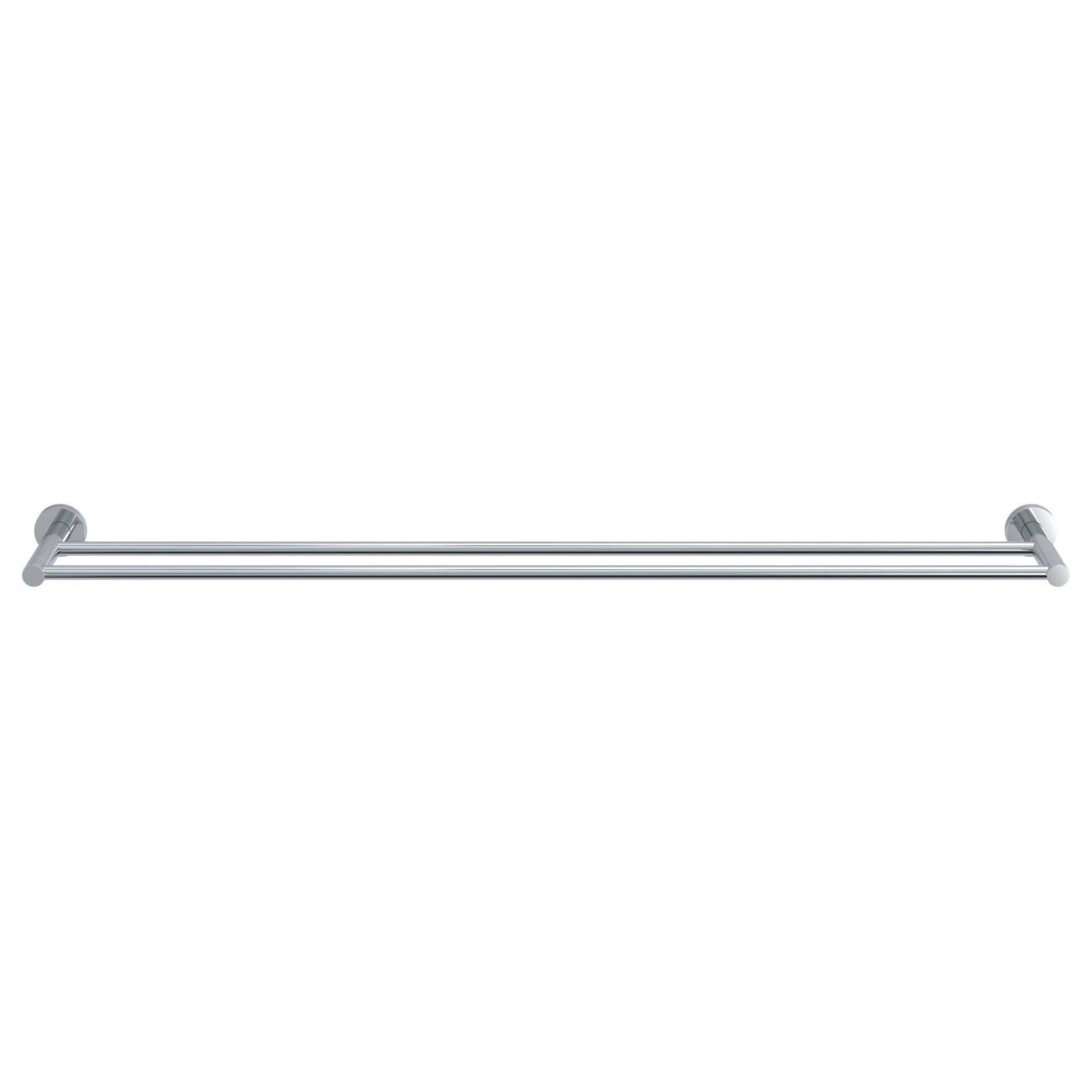 Round Double Towel Rail 900mm, Polished Chrome