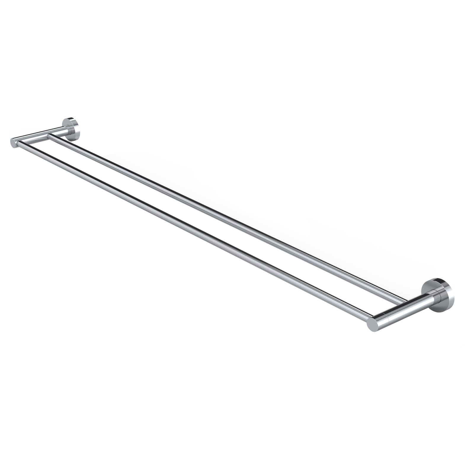 Round Double Towel Rail 900mm, Polished Chrome
