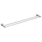 Round Double Towel Rail 900mm, Polished Chrome