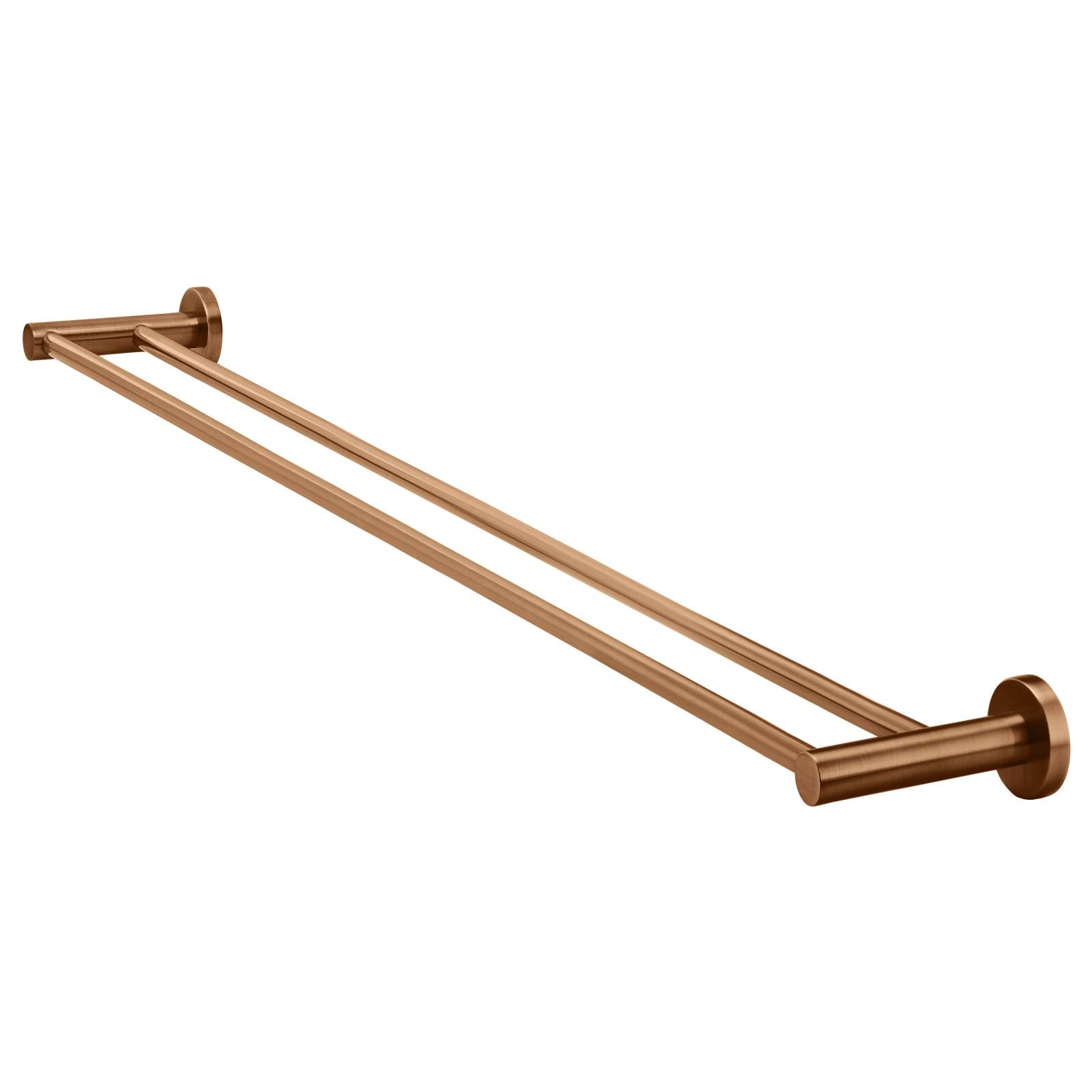 Round Double Towel Rail 900mm, Lustre Bronze