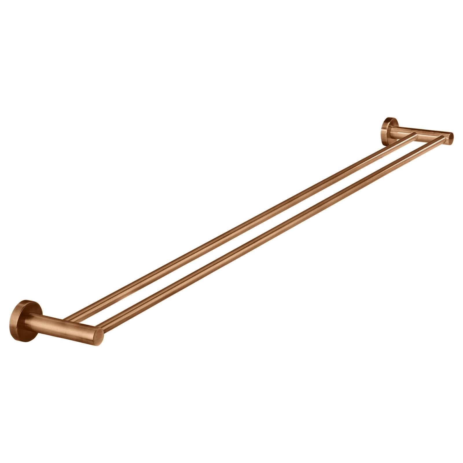 Round Double Towel Rail 900mm, Lustre Bronze