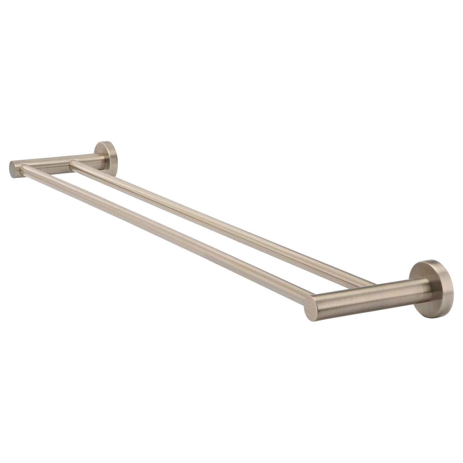 Round Double Towel Rail 600mm, Champagne