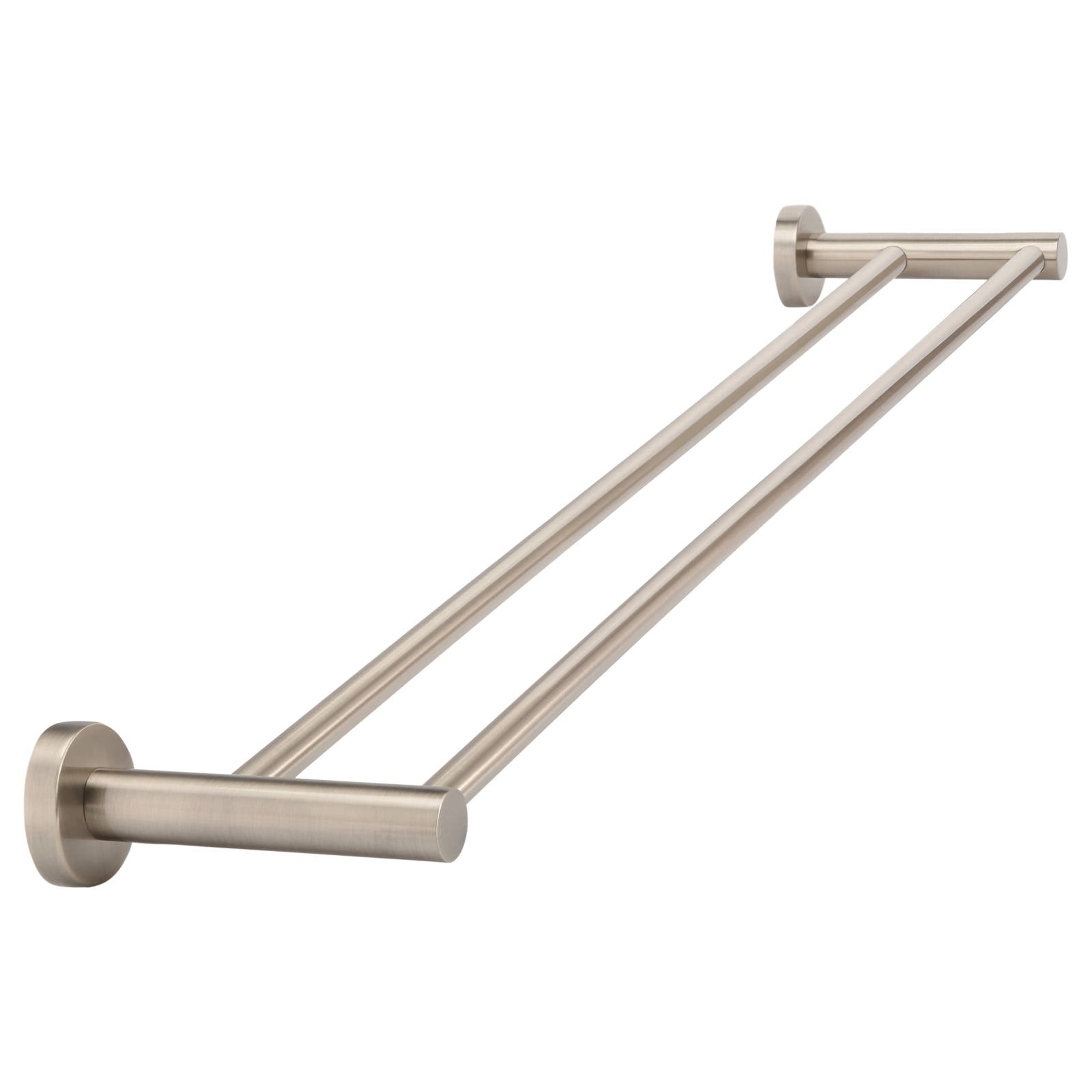 Round Double Towel Rail 600mm, Champagne