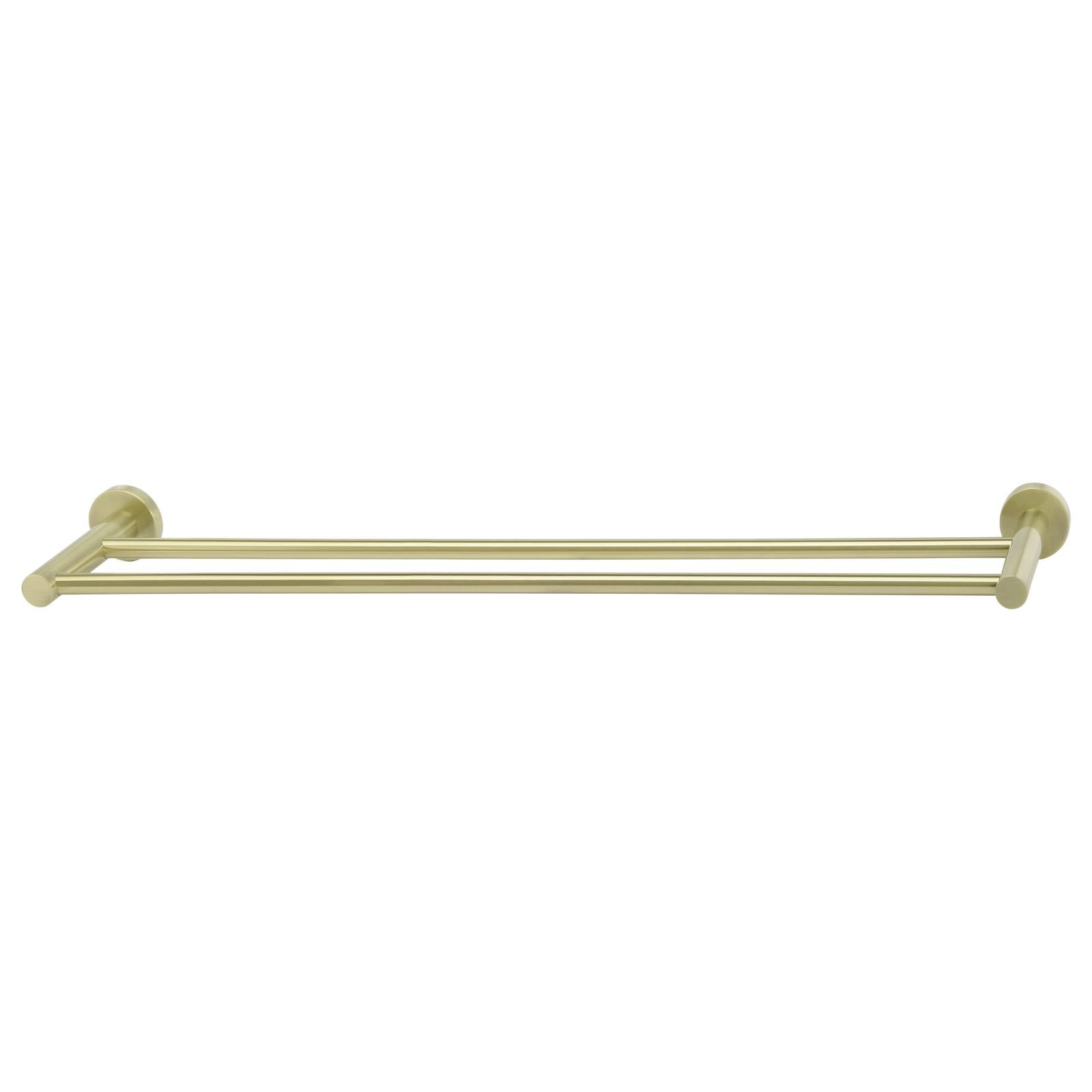 Round Double Towel Rail 600mm, PVD Tiger Bronze