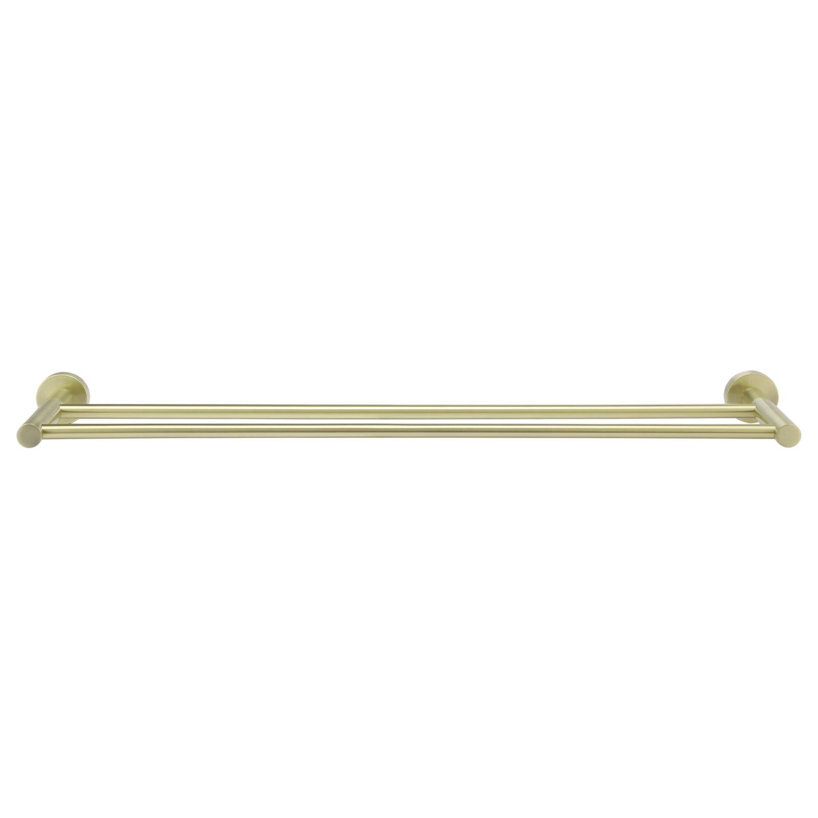 Round Double Towel Rail 600mm, PVD Tiger Bronze