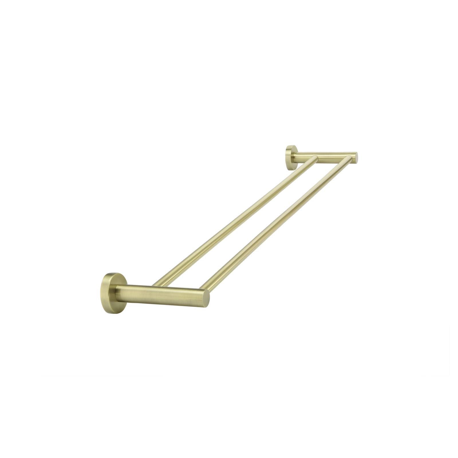 Round Double Towel Rail 600mm, PVD Tiger Bronze