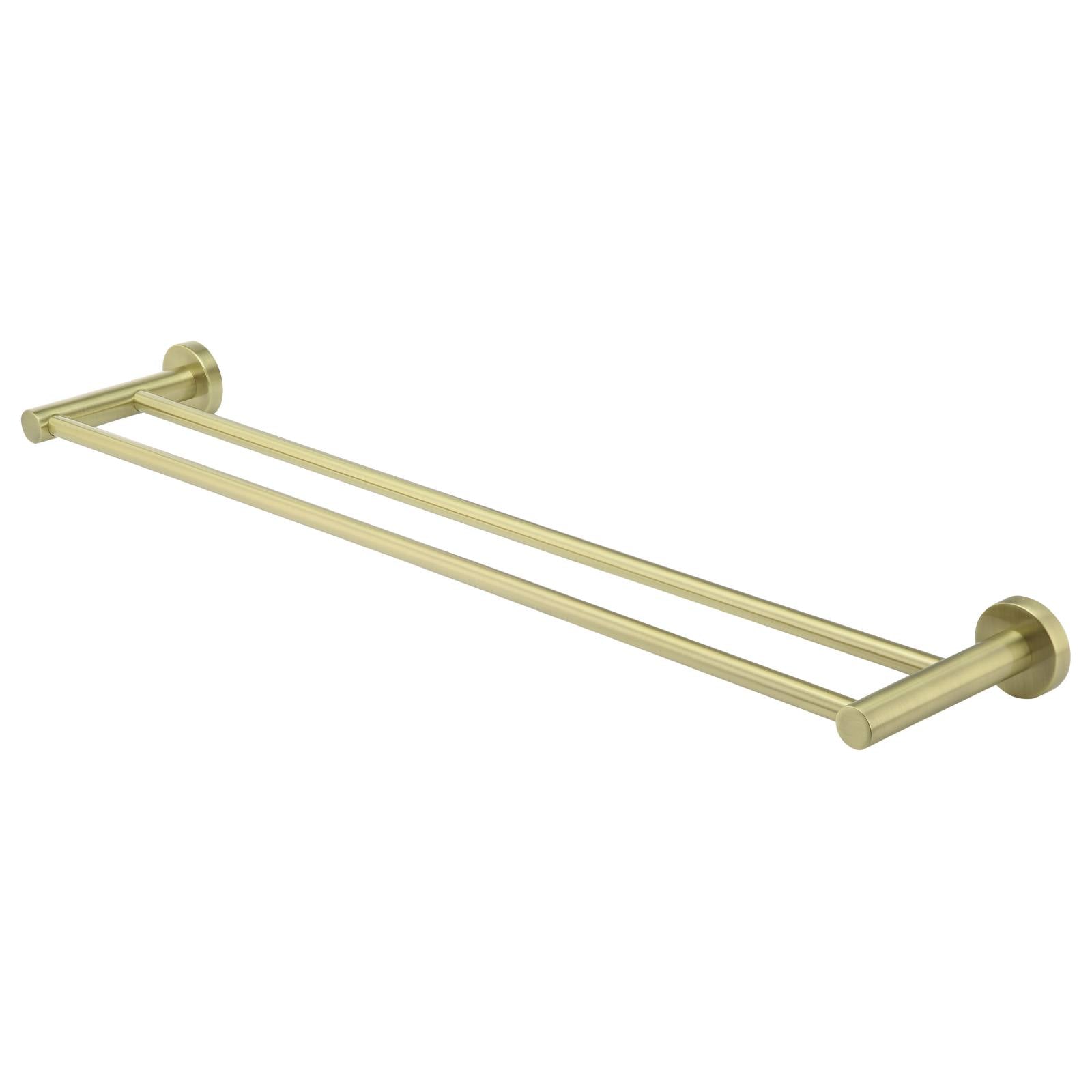 Round Double Towel Rail 600mm, PVD Tiger Bronze