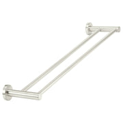 Round Double Towel Rail 600mm, PVD Brushed Nickel