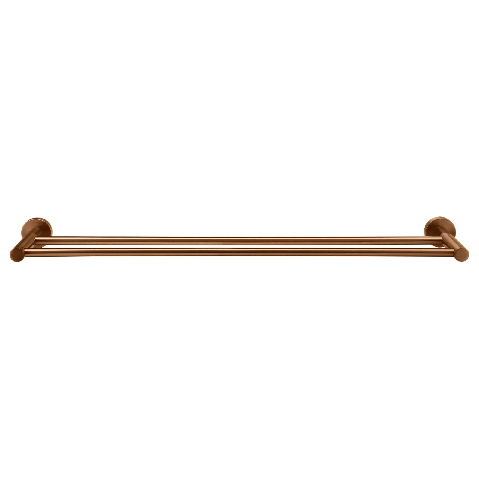 Round Double Towel Rail 600mm, Lustre Bronze