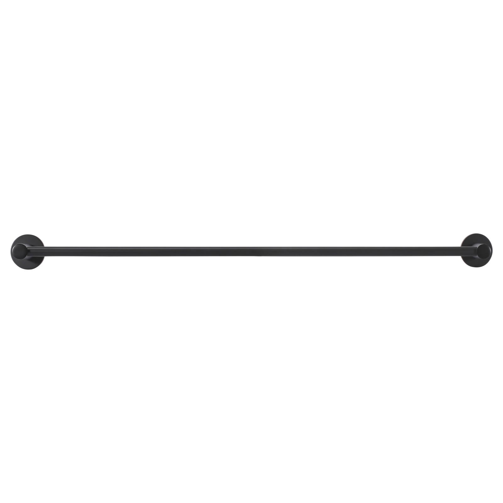 Round Double Towel Rail 600mm, Matte Black