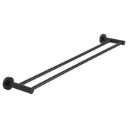 Round Double Towel Rail 600mm, Matte Black