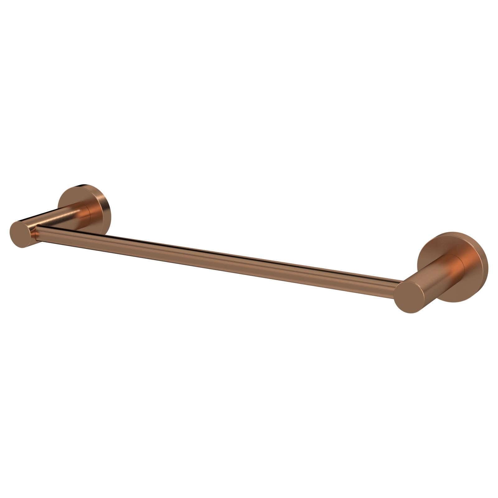 Round Single Towel Rail 300mm, Lustre Bronze