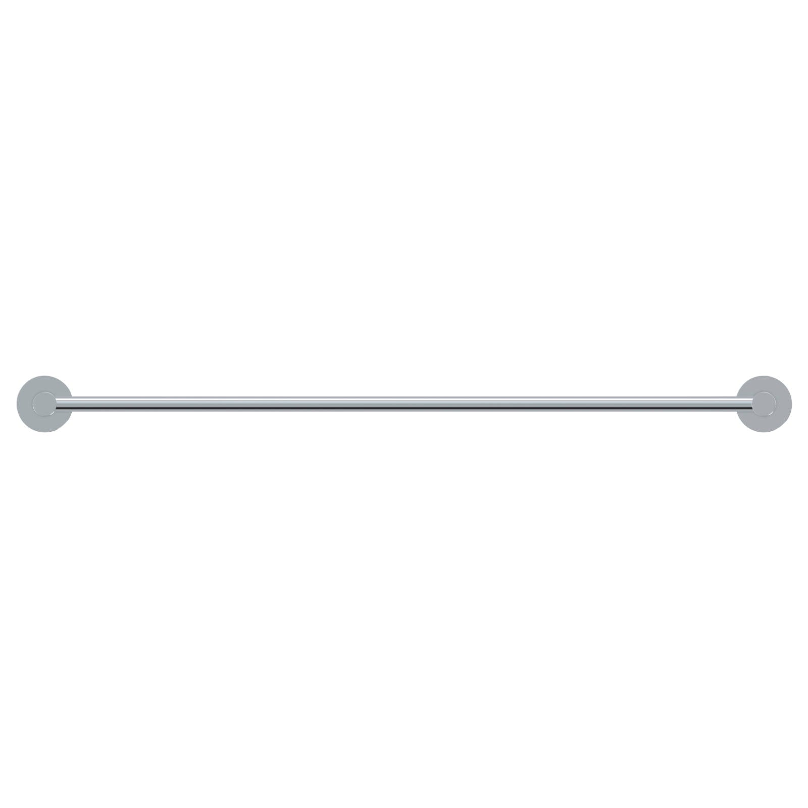 Round Single Towel Rail 600mm, Polished Chrome
