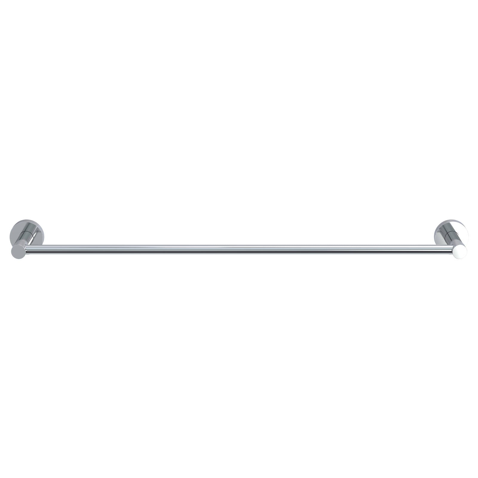 Round Single Towel Rail 600mm, Polished Chrome