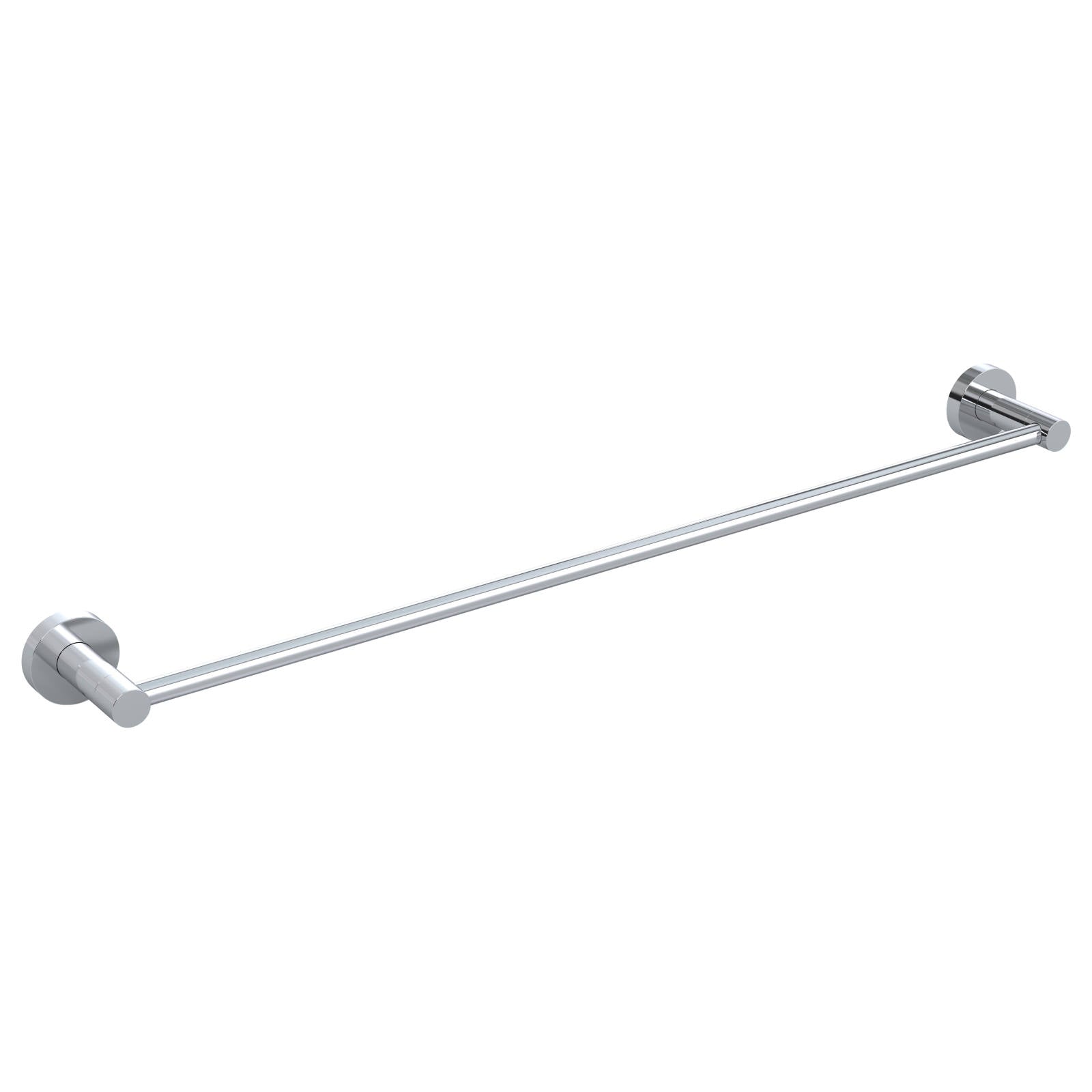 Round Single Towel Rail 600mm, Polished Chrome