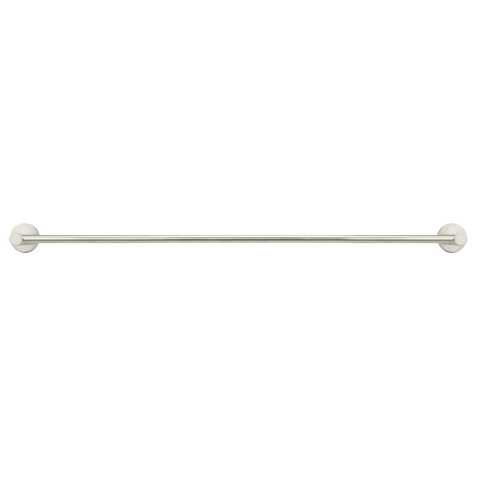 Round Single Towel Rail 600mm, PVD Brushed Nickel