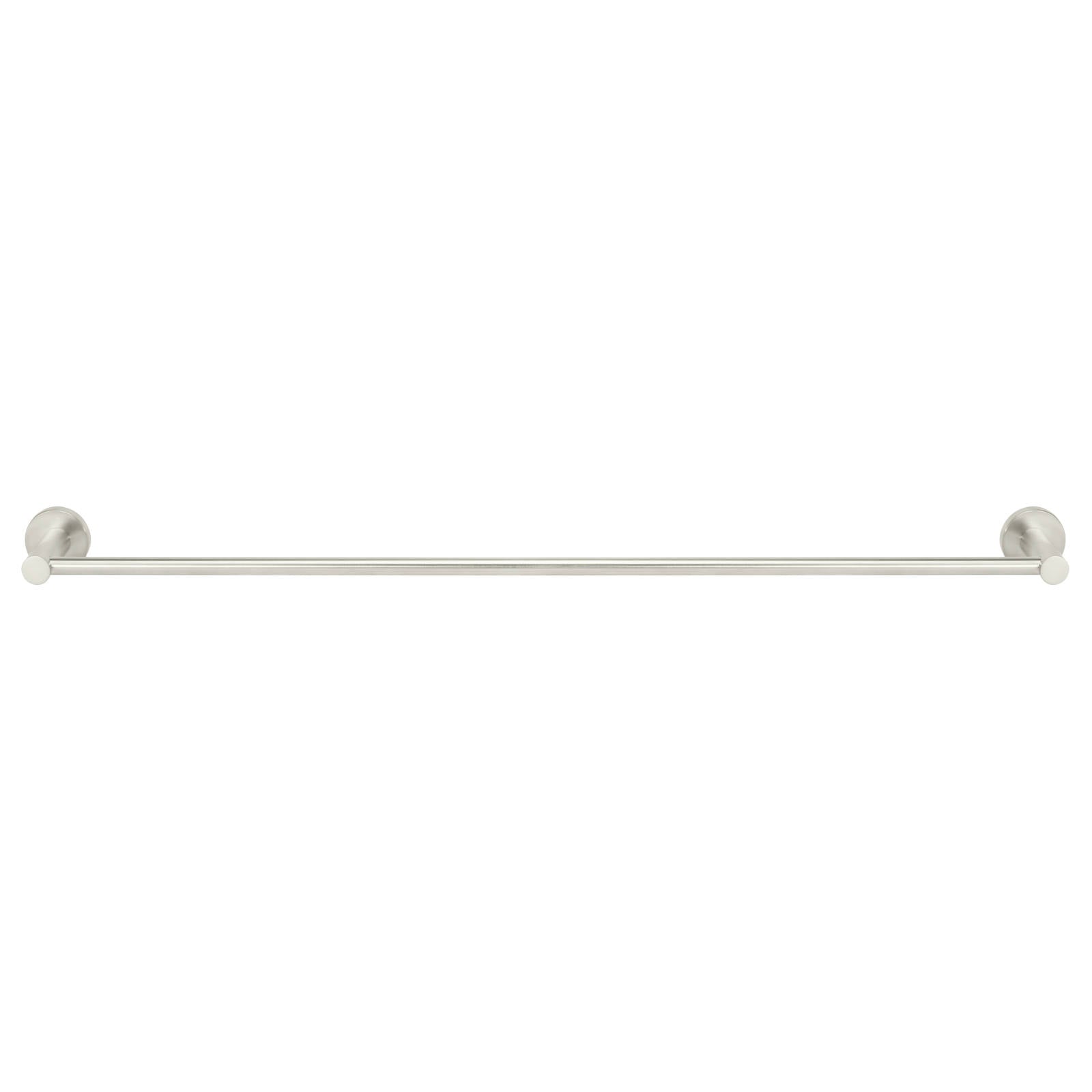 Round Single Towel Rail 600mm, PVD Brushed Nickel