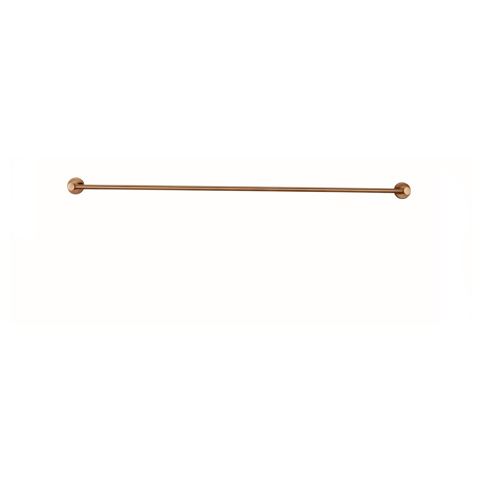 Round Single Towel Rail 600mm, Lustre Bronze