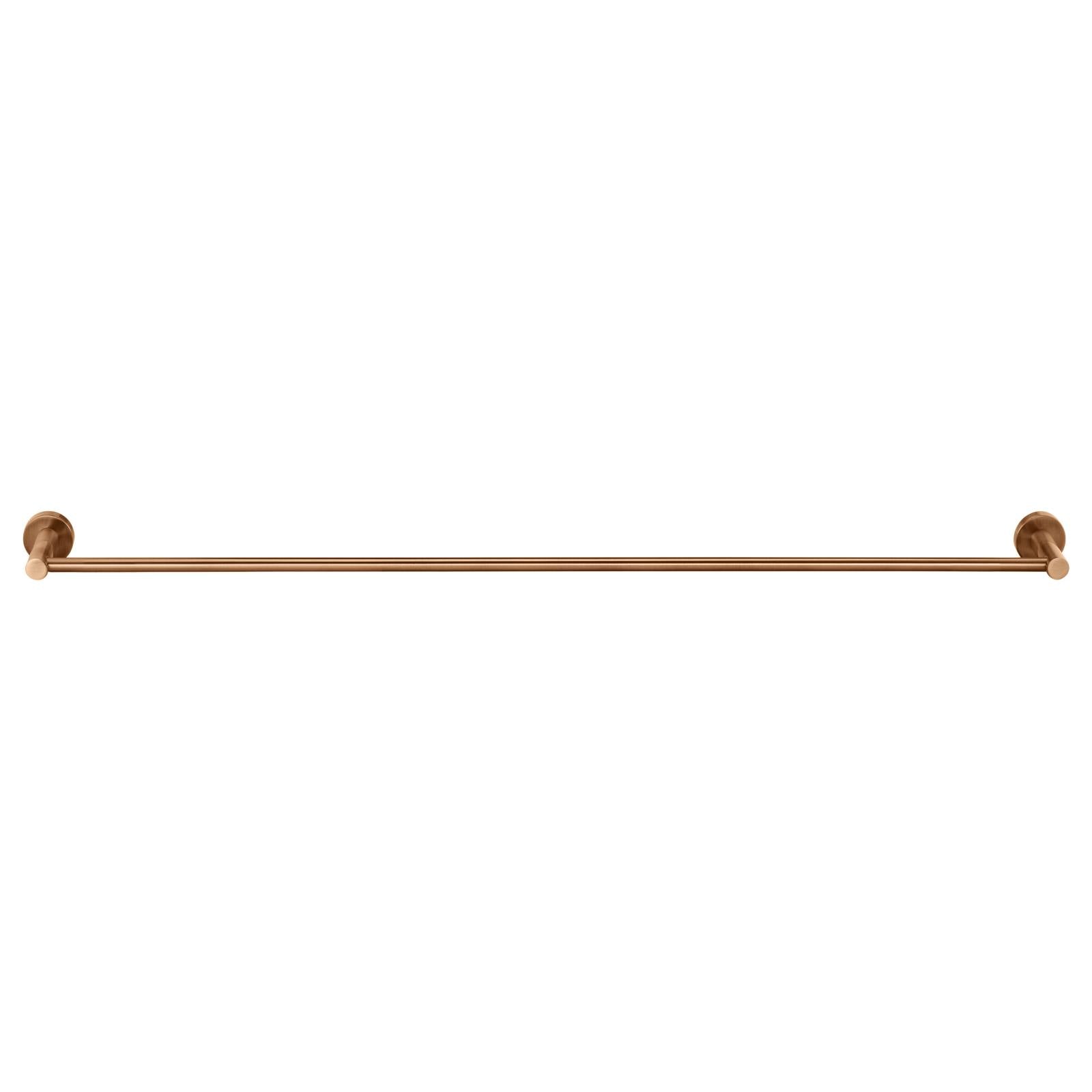 Round Single Towel Rail 600mm, Lustre Bronze