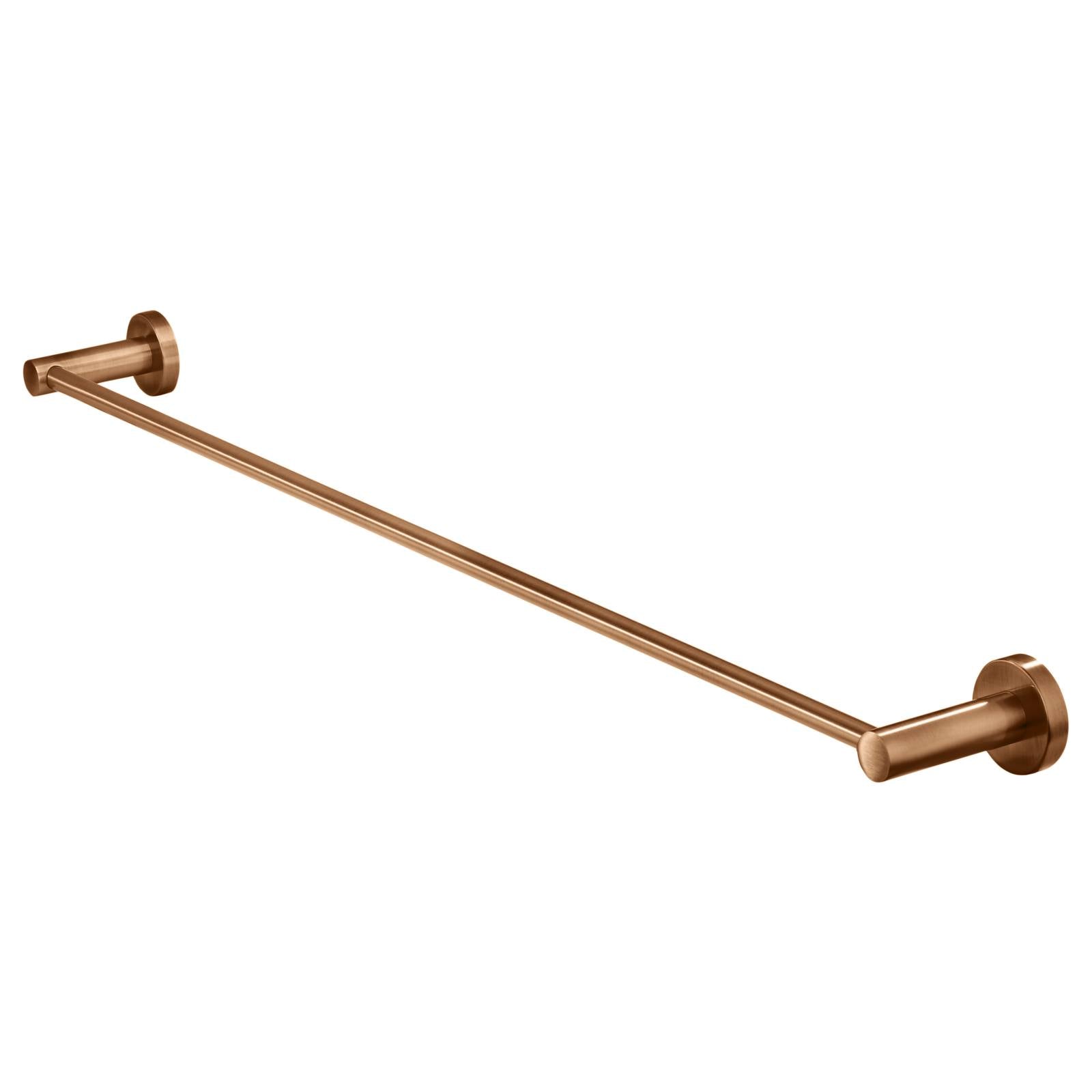 Round Single Towel Rail 600mm, Lustre Bronze