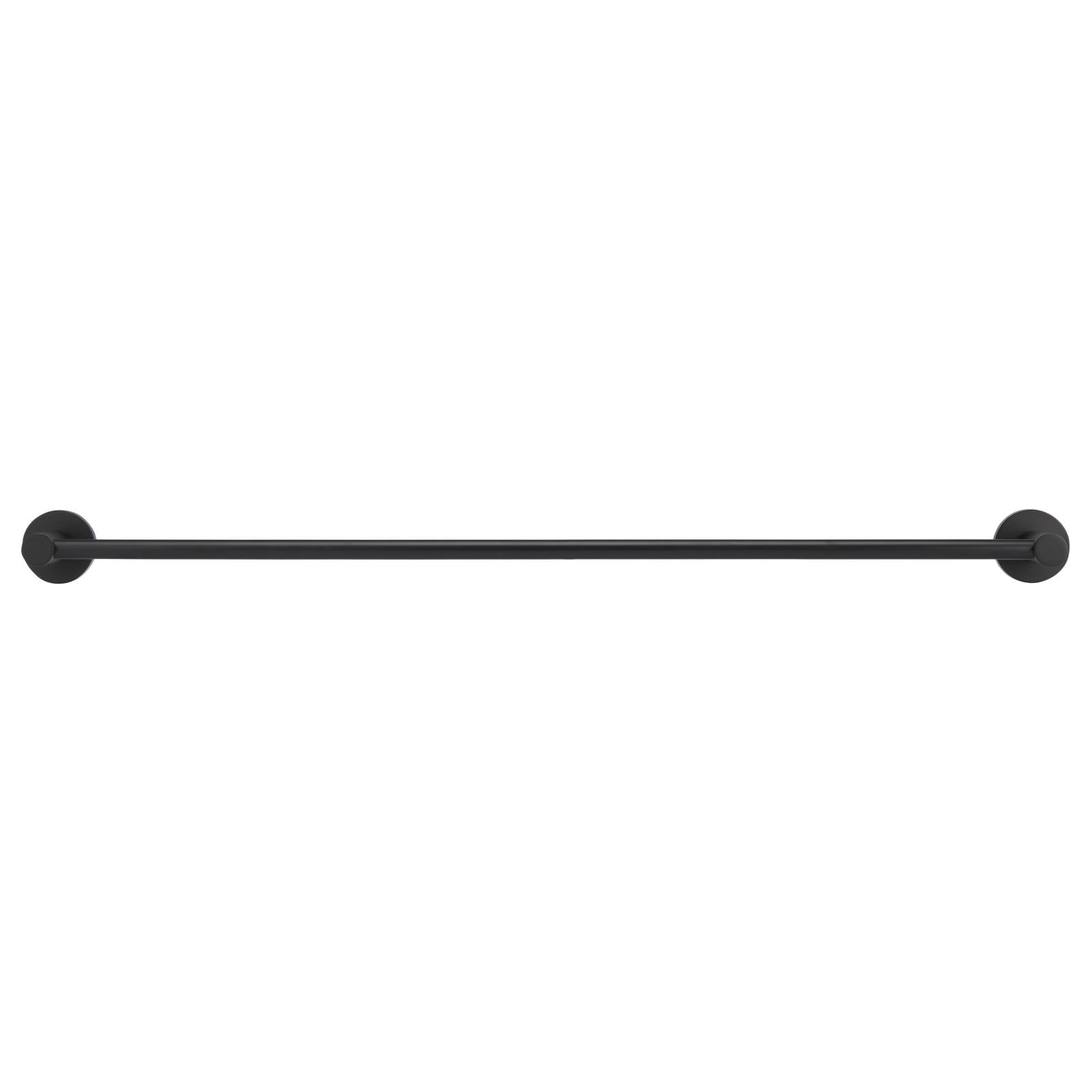 Round Single Towel Rail 600mm, Matte Black