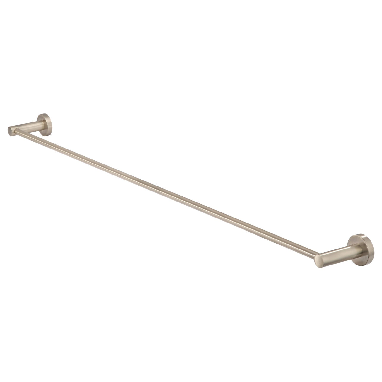Round Single Towel Rail, 900mm, Champagne
