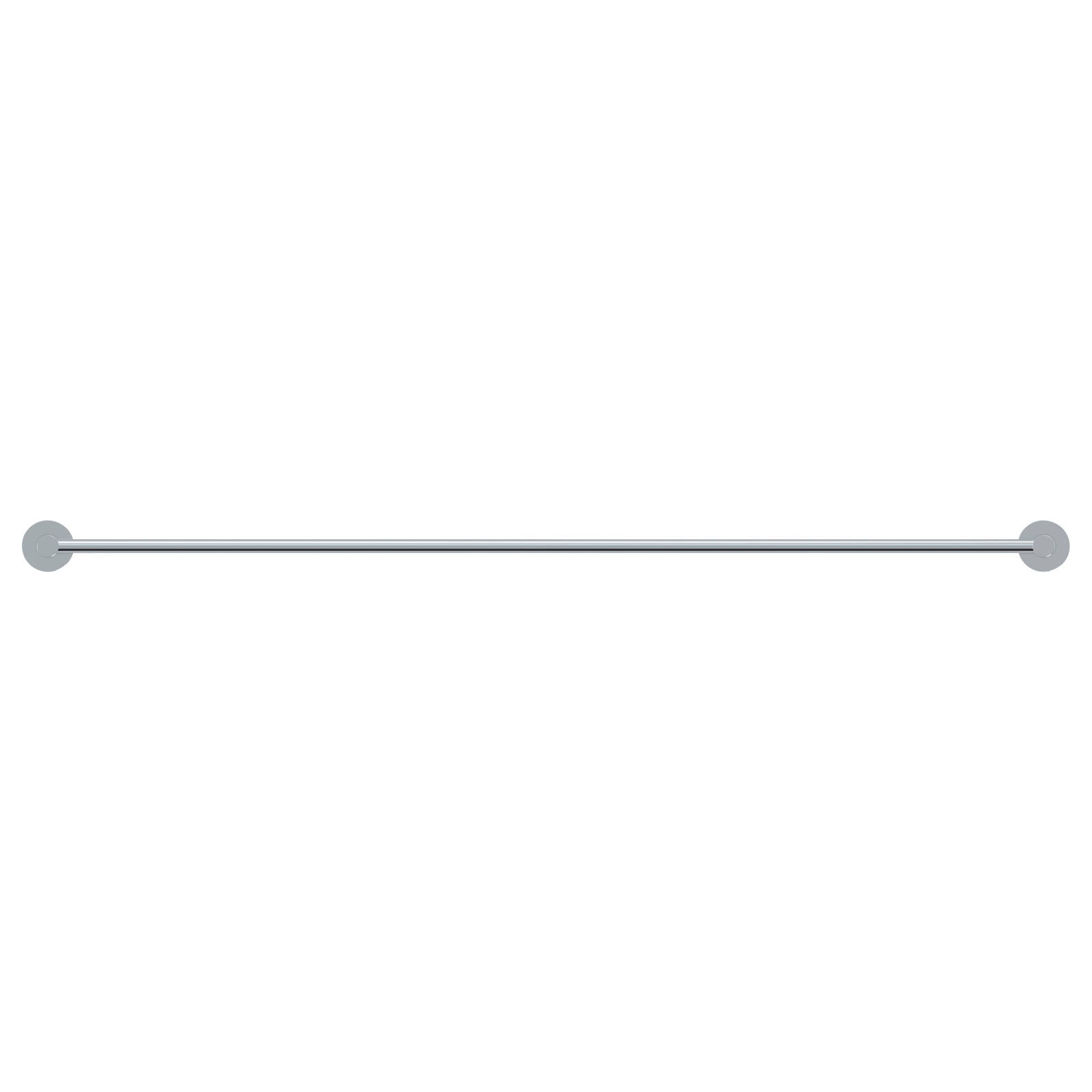 Round Single Towel Rail, 900mm, Polished Chrome