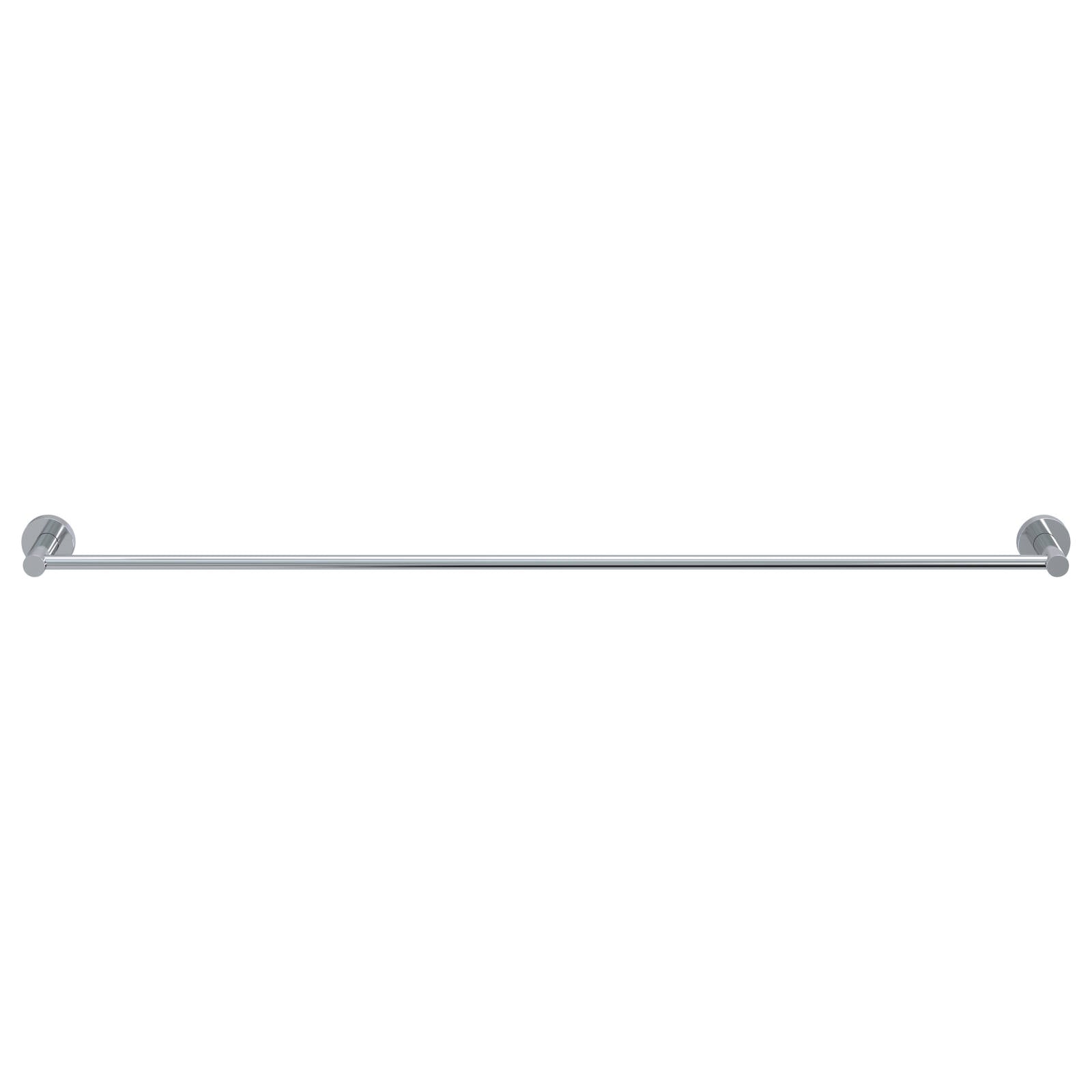 Round Single Towel Rail, 900mm, Polished Chrome