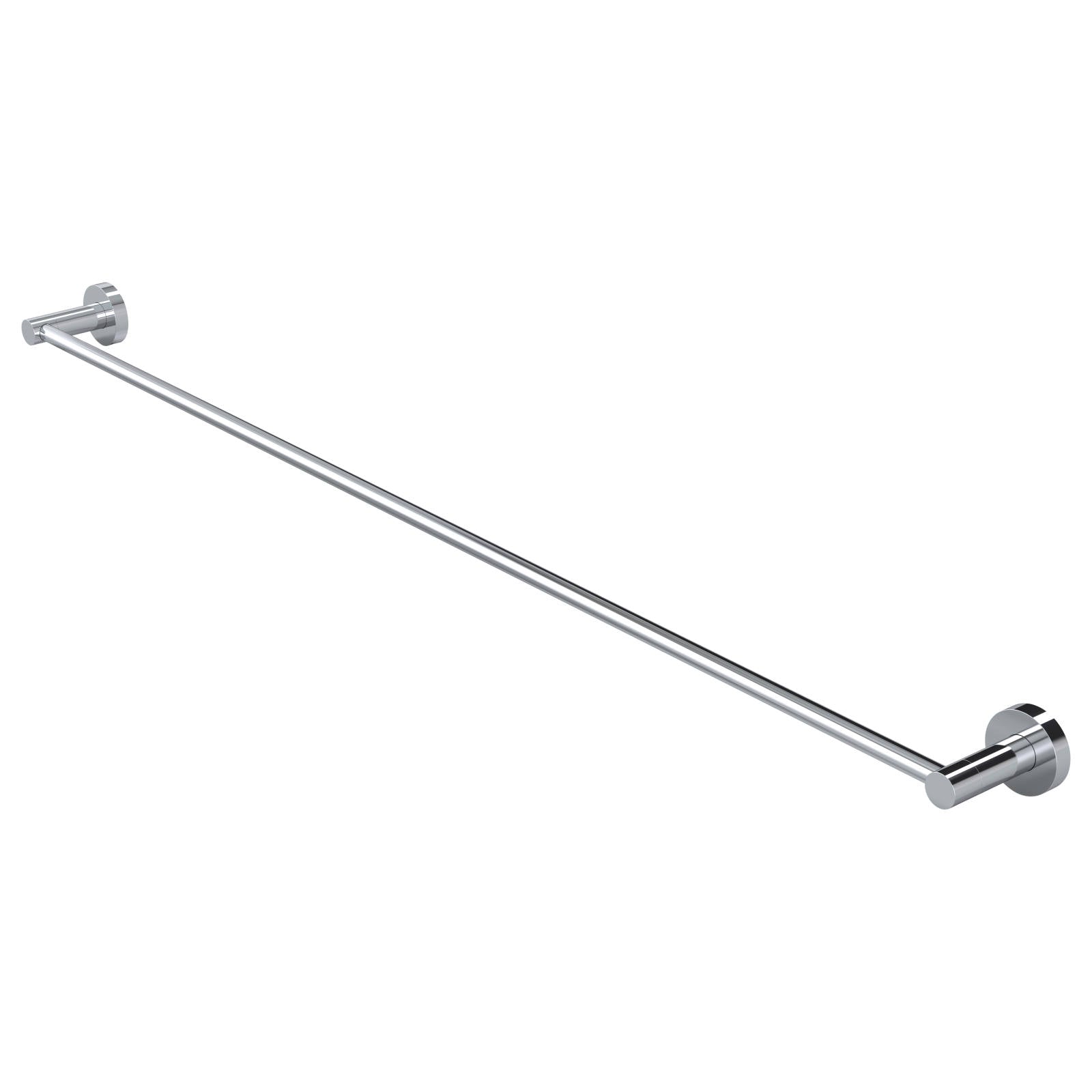 Round Single Towel Rail, 900mm, Polished Chrome