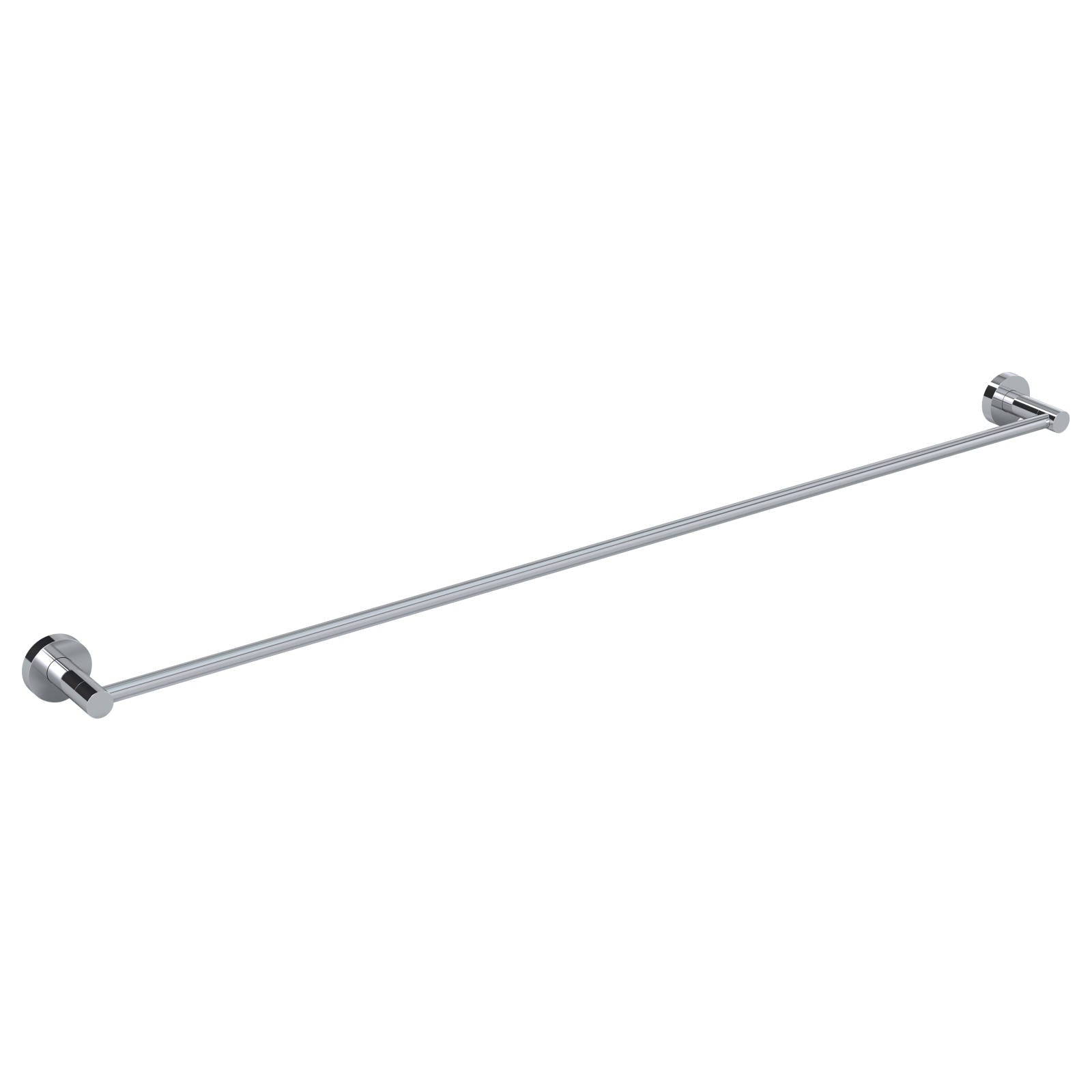 Round Single Towel Rail, 900mm, Polished Chrome