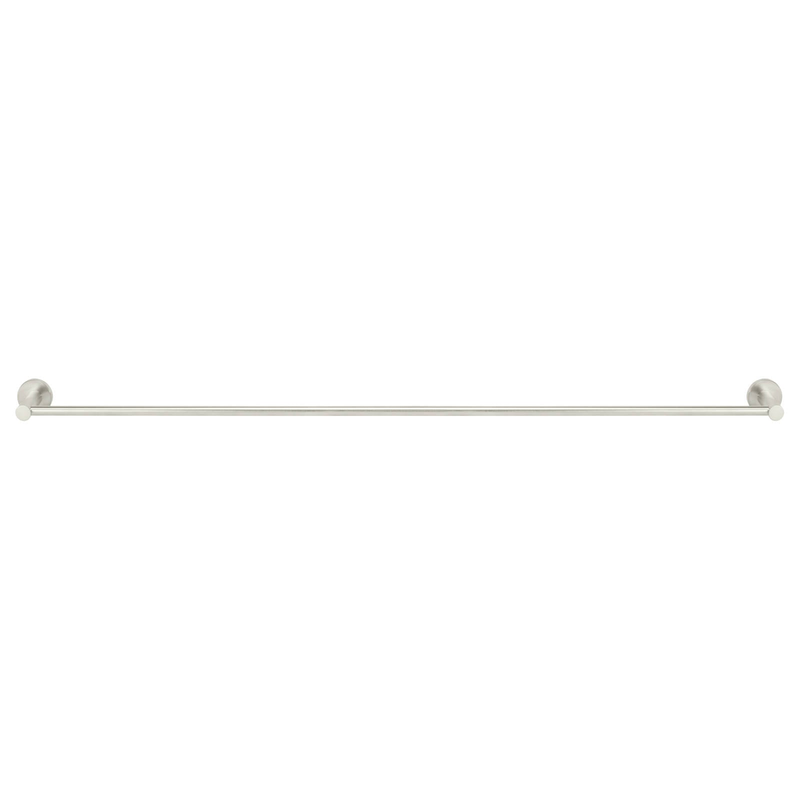 Round Single Towel Rail, 900mm, PVD Brushed Nickel