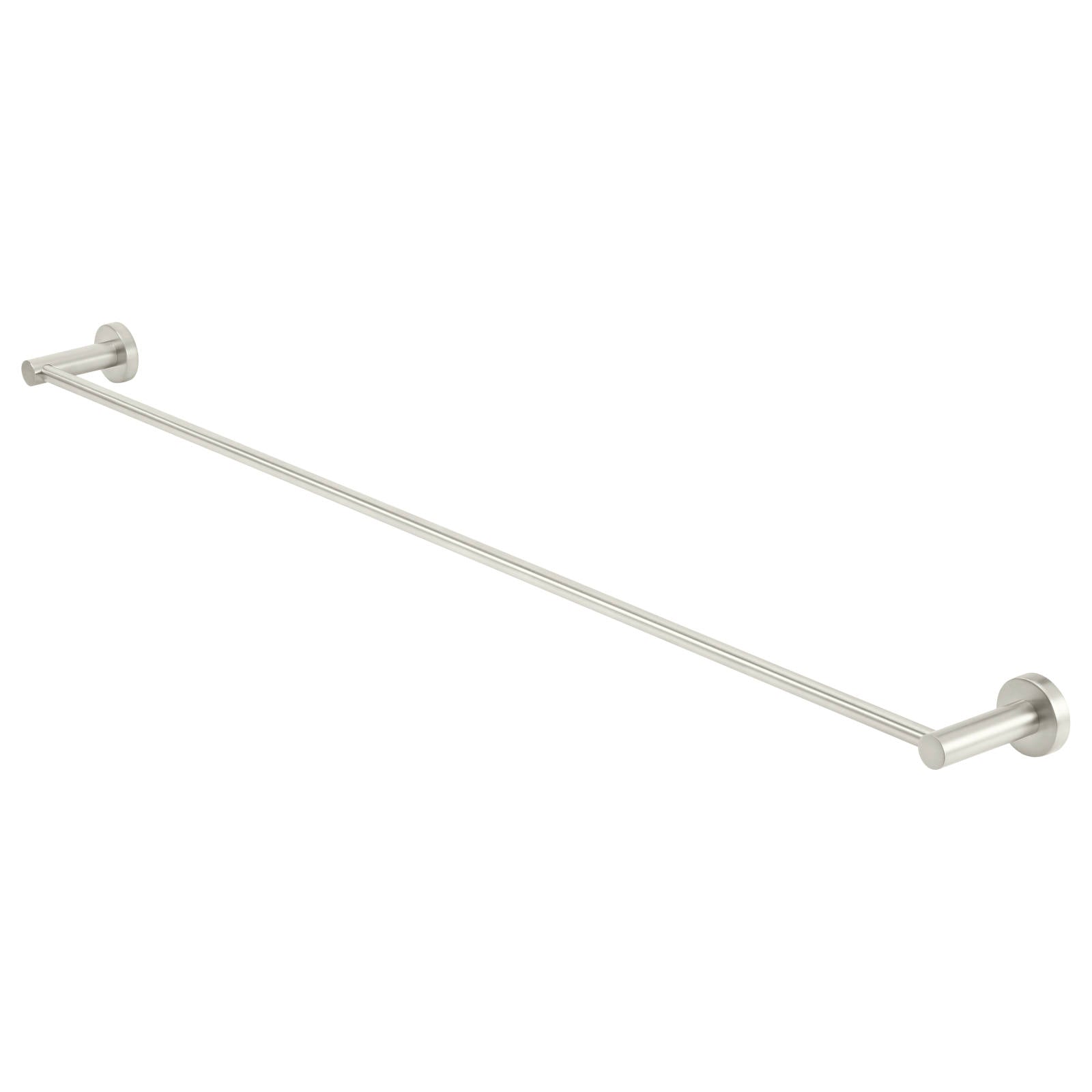 Round Single Towel Rail, 900mm, PVD Brushed Nickel